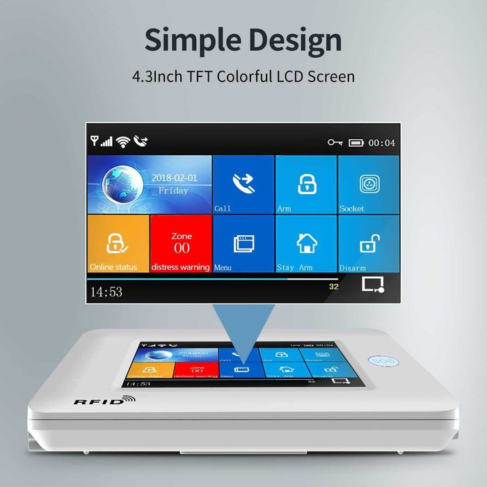 WiFi  домашна алармена система,  съвместима с Google Home и Alexa