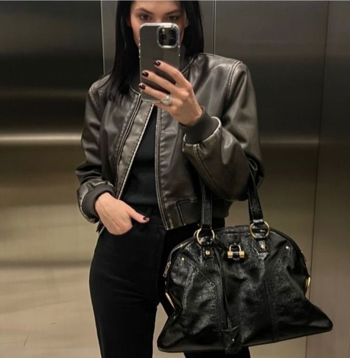 Geaca imitatie piele Zara virala S
