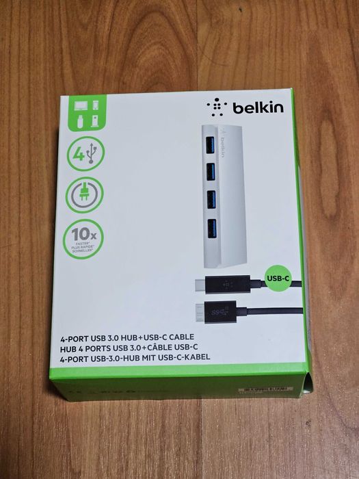 4 port usb 3.0 hub + usb-c cable