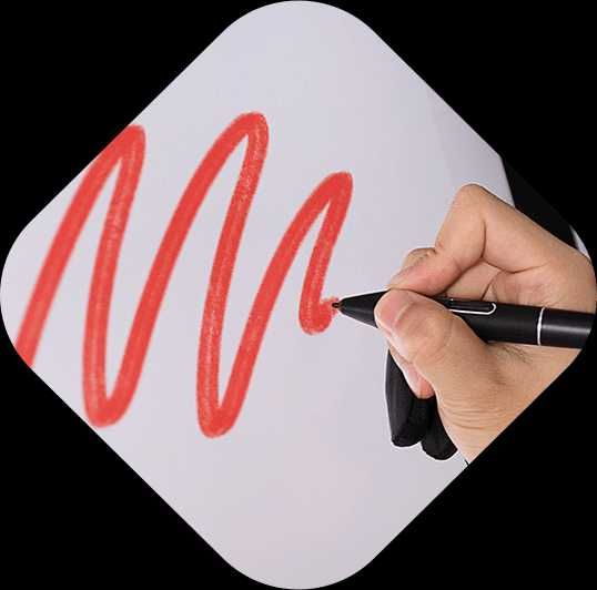 Stilou HUION PW517 PenTech3.0 fără baterie +5 capete suave și standard