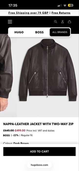 Geaca piele Hugo Boss NOUA!