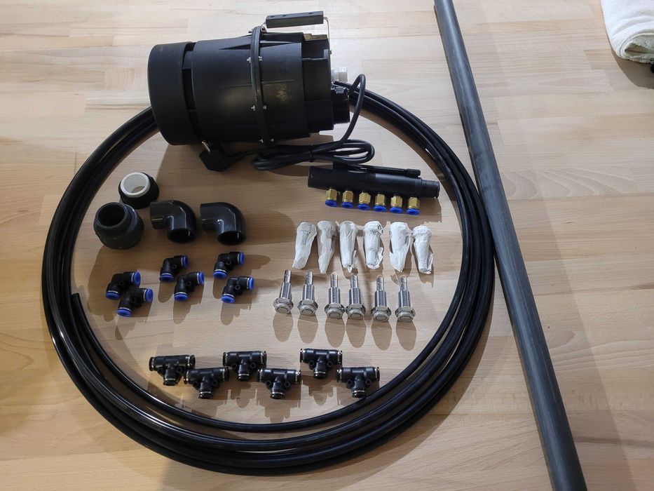 Set Pompa aeromasaj + 8/12 duze + distribuitor + furtune