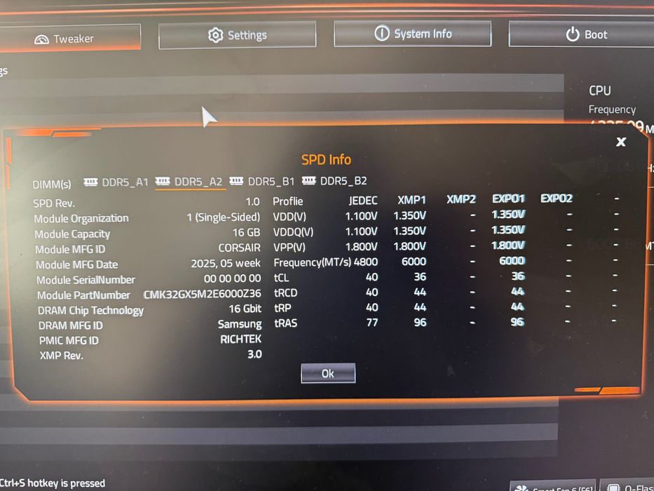 Corsair Vengeance DDR5 32GB 6000MHz CL36