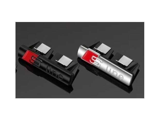 Eмлема Audi S line лого S-line RS / решетка / врати / волан сива черна