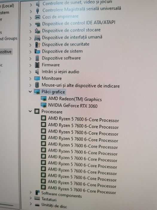 Unitate PC gaming Ryzen 5 7600 , 16 gb RAM ddr5, RTX 3060 12 GB