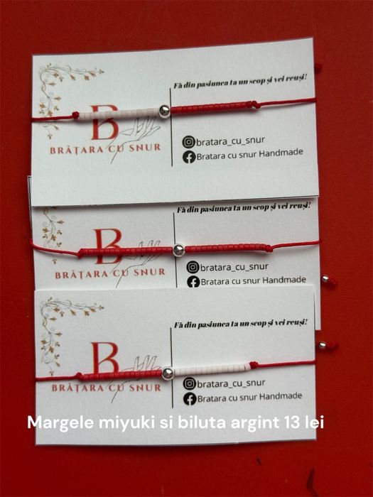 Martisoare bratari cu snur ajustabil