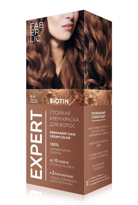 Expert sochlar uchun turgun krem-bo'yoq, ohang 6.0 To'q blondin