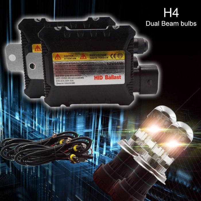 Усилена мощност ксенон систем слим баласти H1 H3 H4 H7  - 35 / 55 вата