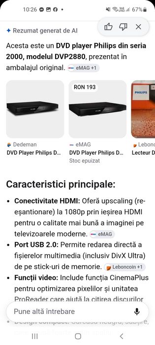 Dvd player nou 90 de lei