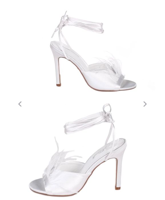 Сандали на висок ток с пера