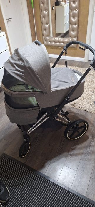 Cărucior Cybex Priam 3 în 1 Silver / Soho Grey – Cumpărat din Germania