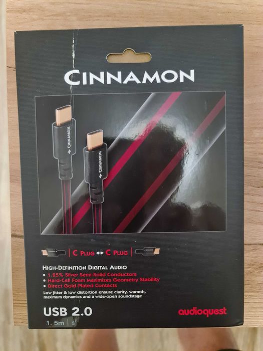 Цифровият аудио кабел AudioQuest Cinnamon USB C-C 1.5m
