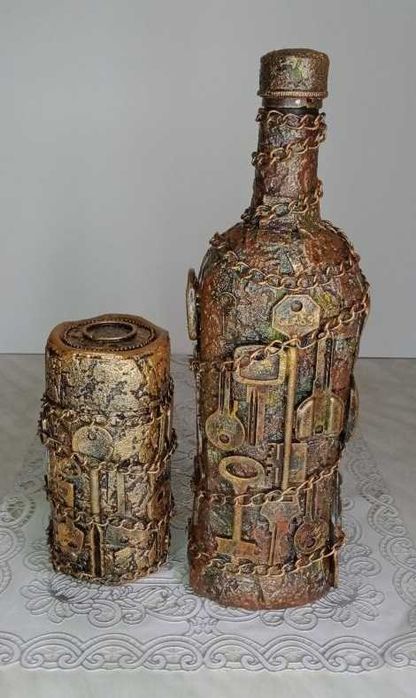 продам бутылки в стиле стимпанк