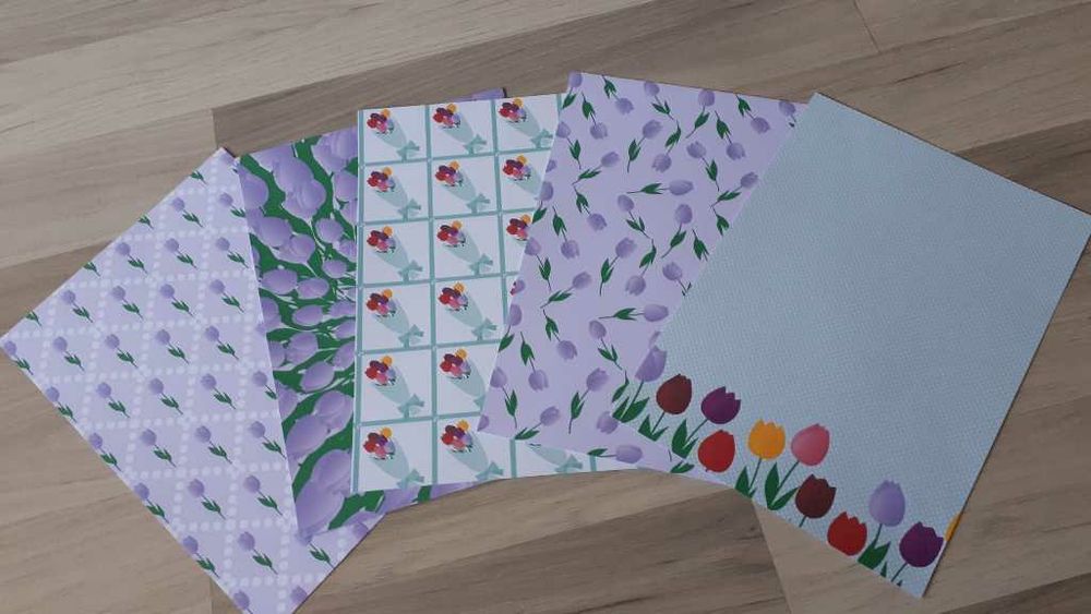 1.00 лв бр. Дизайнерска хартия за скрапбук, картички и др. крафт неща