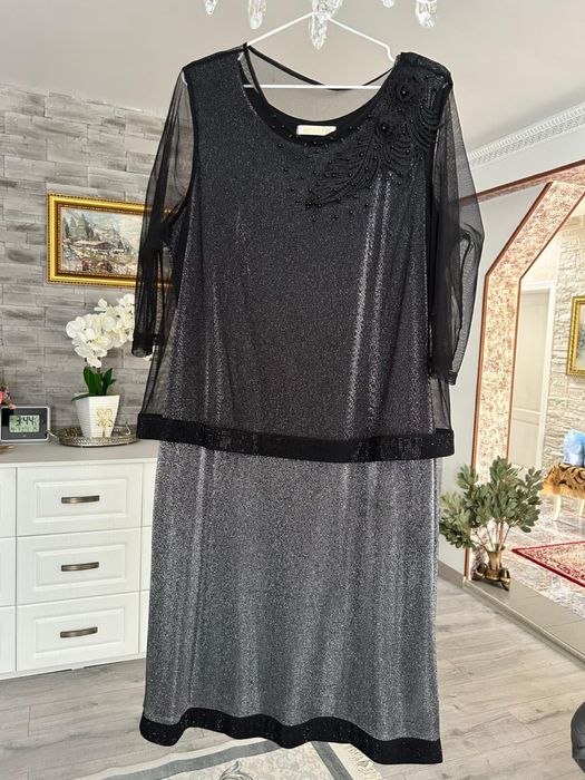 Rochie eleganta cu irizatii argintii