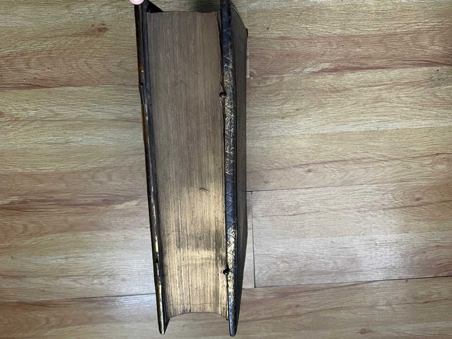 Biblia / Biblie veche , 1860 , lb. engleza, 6 kg. , 34 x 26 x 9