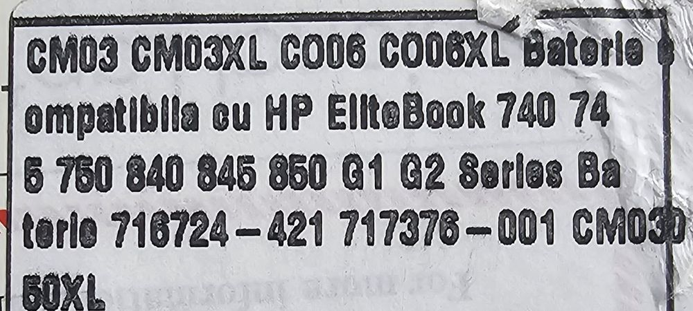 Baterie laptop hp ellitebook