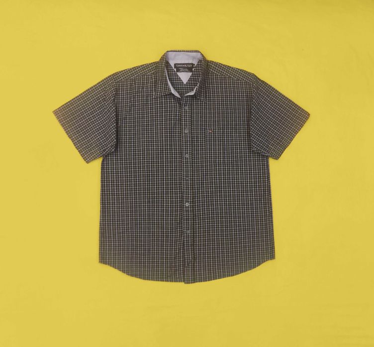 Camasa scurta Tommy Hilfiger Checkred Grey
