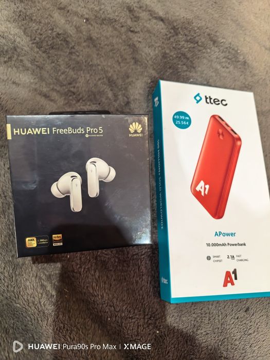 Huawei FreeBuds Pro 5  и Powerbank на А1