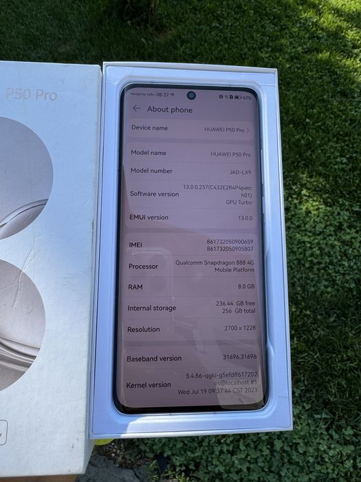 HUAWEI P50 PRO Original 8GB cu 256GB memorie, impecabil ca nou folosit cateva saptamani cumparat de la Orange Romania liber de retea necodat