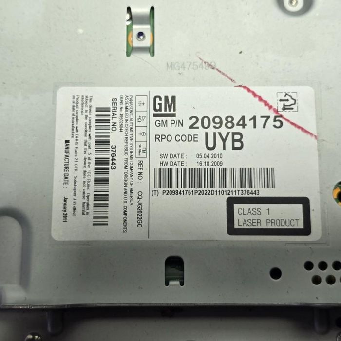 CD Player auto CD300 Opel Meriva B facelift