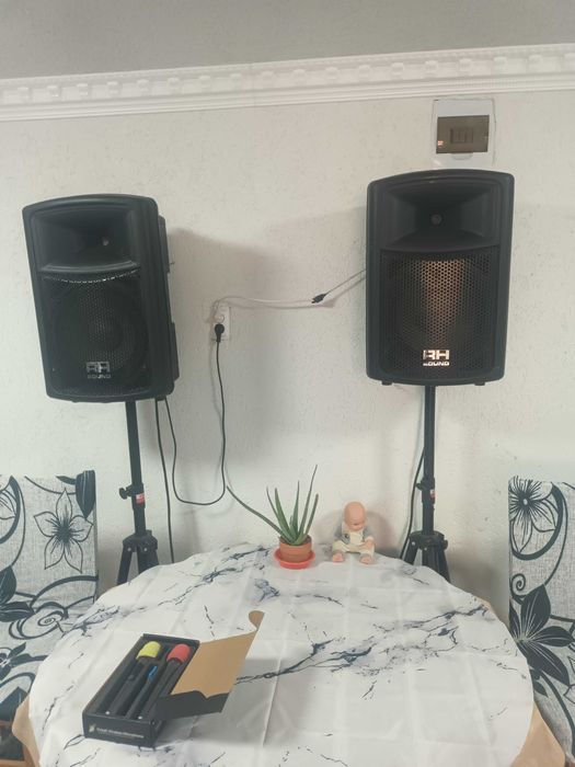 Boxe si doua microfoane