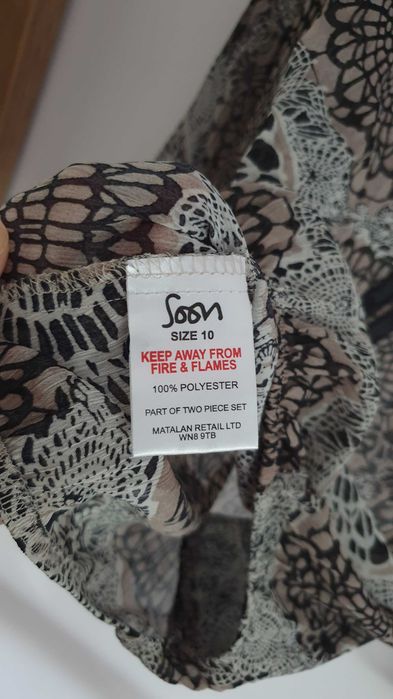 Bluza L Matalan ca noua, voal cu aplicatii