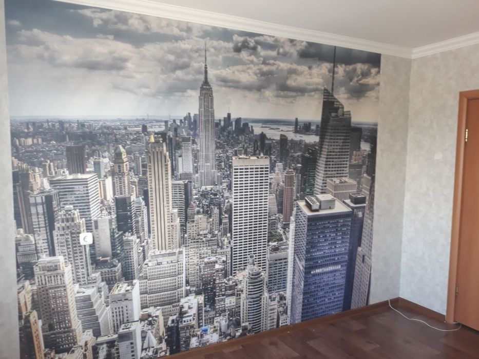 Поклейка обоев галтели