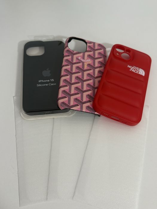 3 huse + 3 folii IPHONE 13/14/15/16/17 air pro max plus