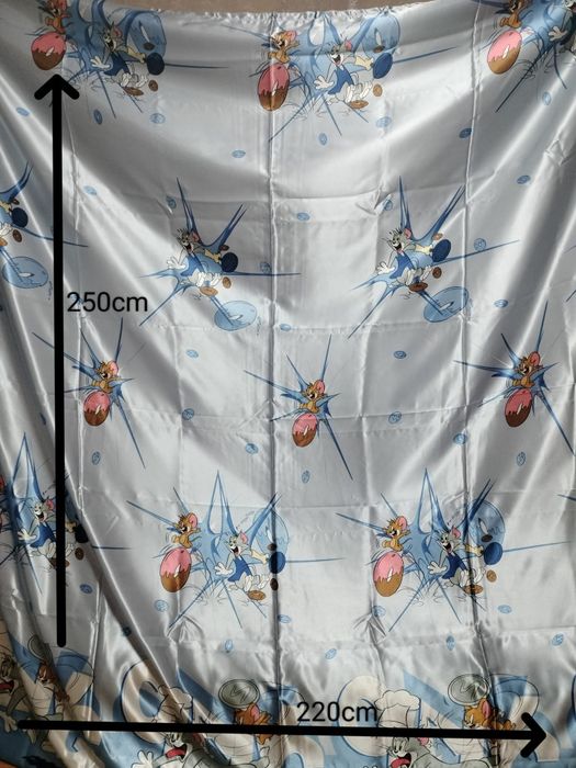 Perdea si draperie pentru copii cu Tom si Jerry
