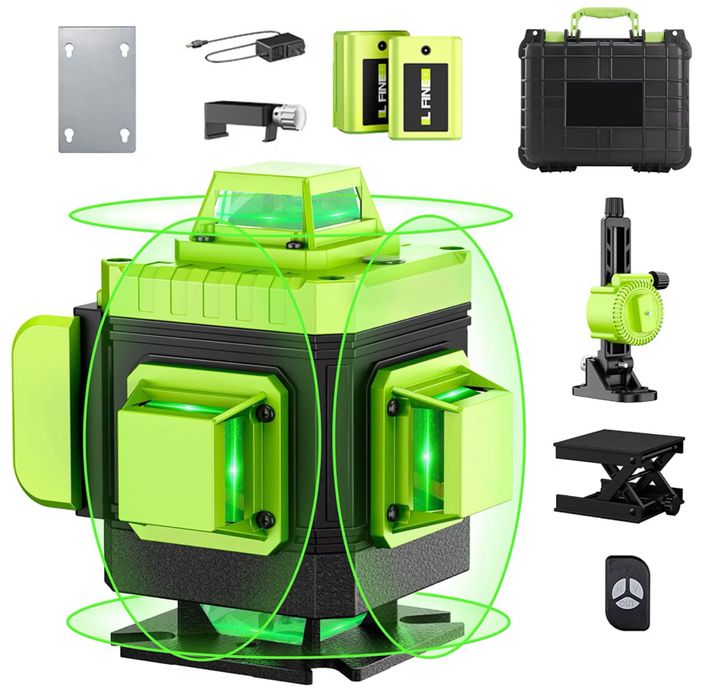 Немски 4D ЛАЗЕРЕН НИВЕЛИР С 16 ЛИНИИ StahlMayer ПОДАРЪК стойка тринога