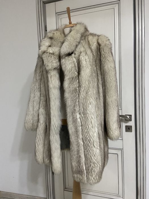 Blana naturala de vulpe argintie