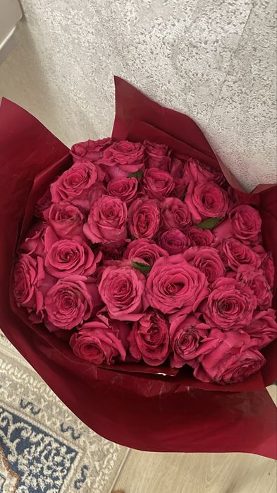 цветы розовые 51шт