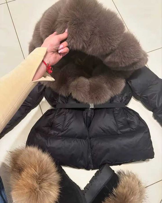 Дамско зимно яке естествен пух