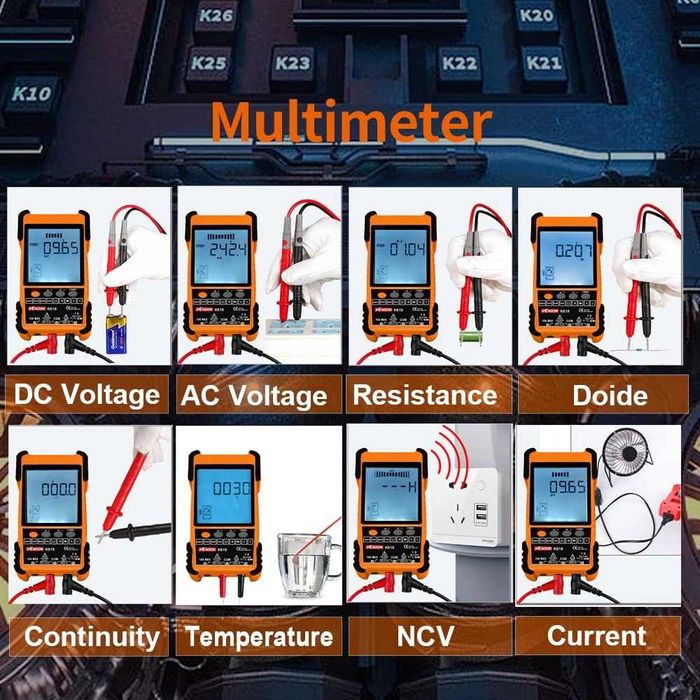 Tester Cablu Retea POE RJ45 cu Multimetru Digital LCD Masurare Lungime 600m Scanare Anti-Interfete 3 ID Pairing Test Voltaj Curent Temperatura Lan