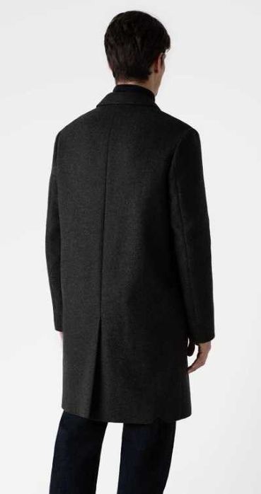 Palton slim 52 XL premium Mauro Ferrini Itali lana si casmir negru