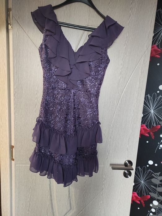 Дамска рокля лилава, официална