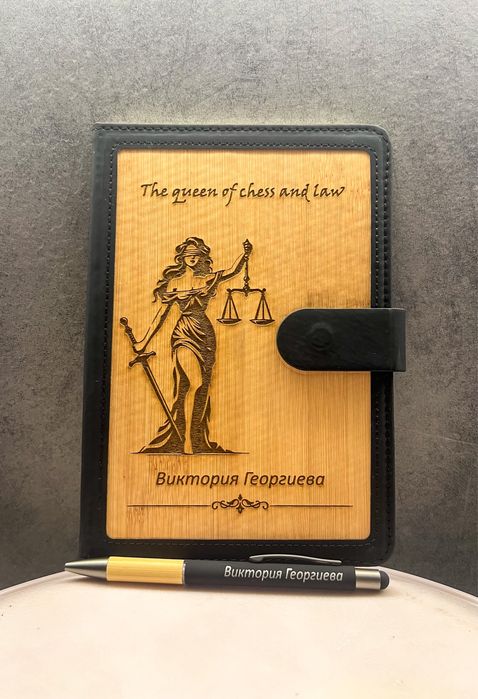 Гравиран луксозен тефтер и химикалка