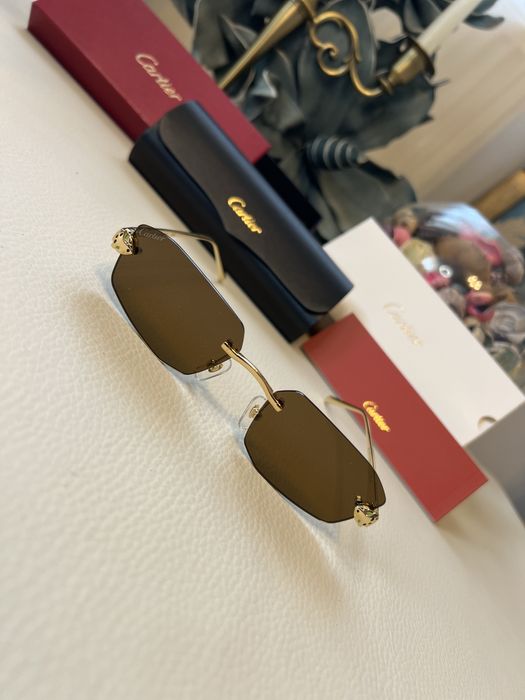 Cartier CT0474S ochelari de soare rimless inlocuire rame vedere