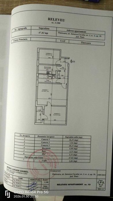 Vand apartament cu 3 camere, sagului, direct proprietar