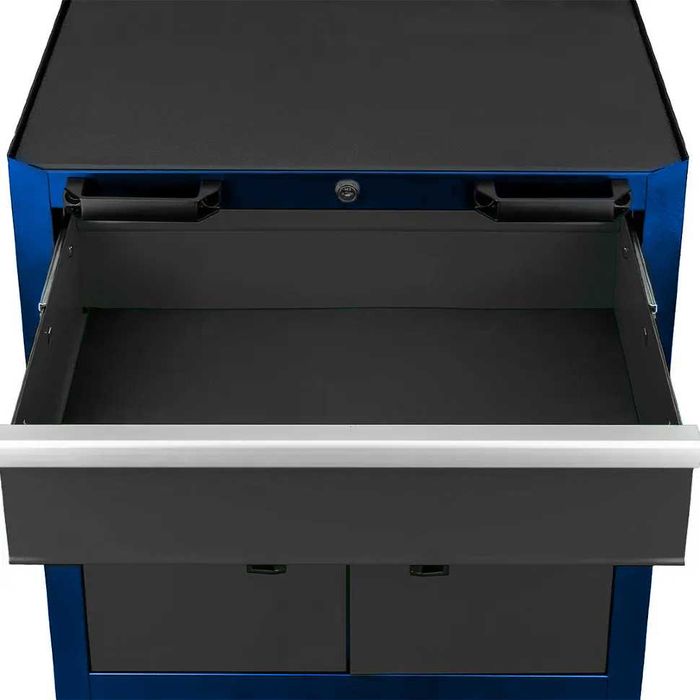 Комплект работна маса, шкафове и сервизни колички – метални HAWEK