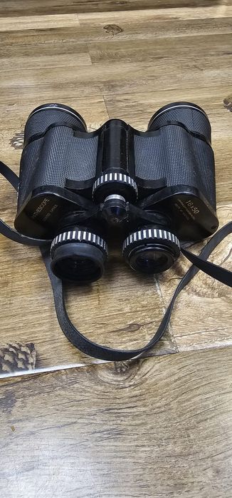 Binoclu vintage Pathescope 16x50, Coated Optics