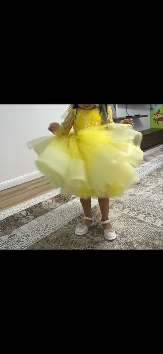 Платье детское  желтое сшито на заказ