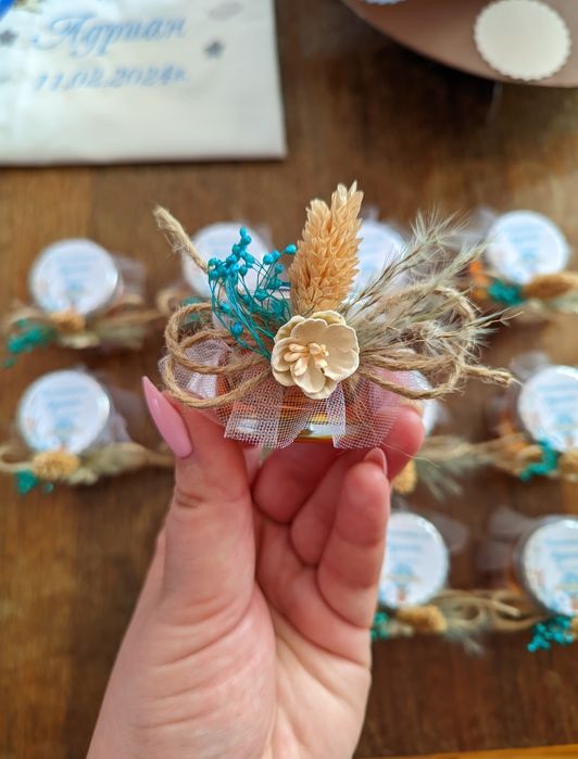 Бурканчета, буркан,подарък кръщене,сватба,рожден ден, погача