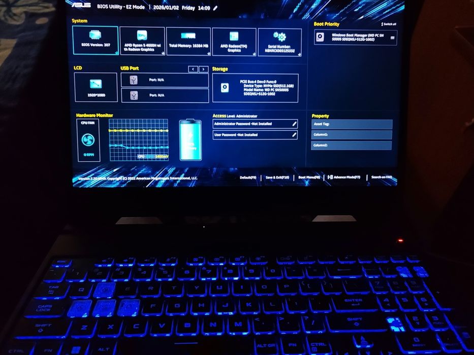 ASUS TUF Gaming A15 – Ryzen 5 4600H / GTX 1650 / 16GB RAM / SSD 512 gb