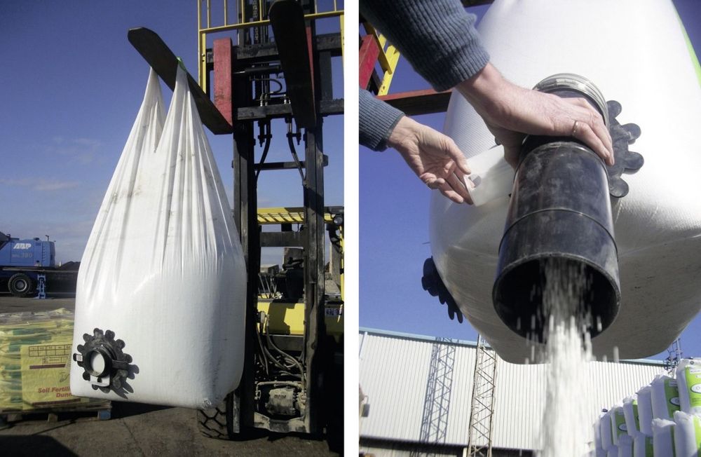 Dispozitiv golire big bag cu furtun