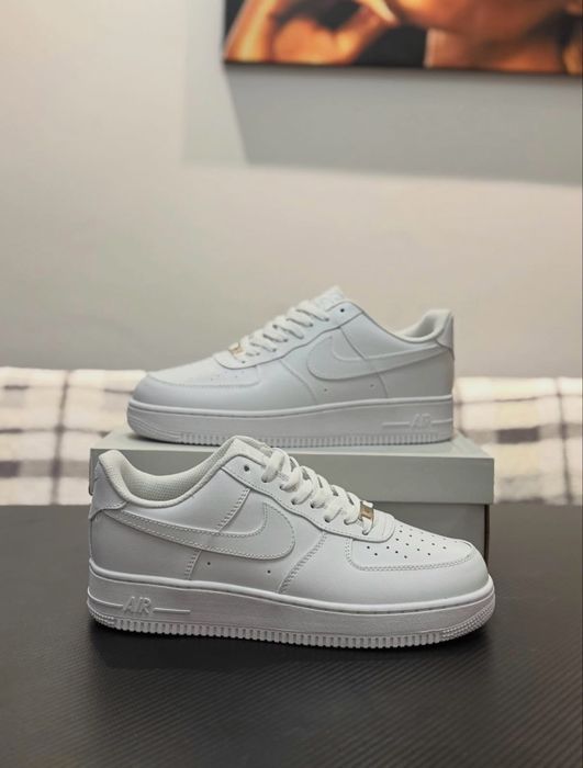 Adidasi Nike AirForce 1 Low Full White (Noi,Sigilati)