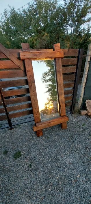 oglindă .. ramă din lemn f vechi.. 180cm/75cm grosimea 6
