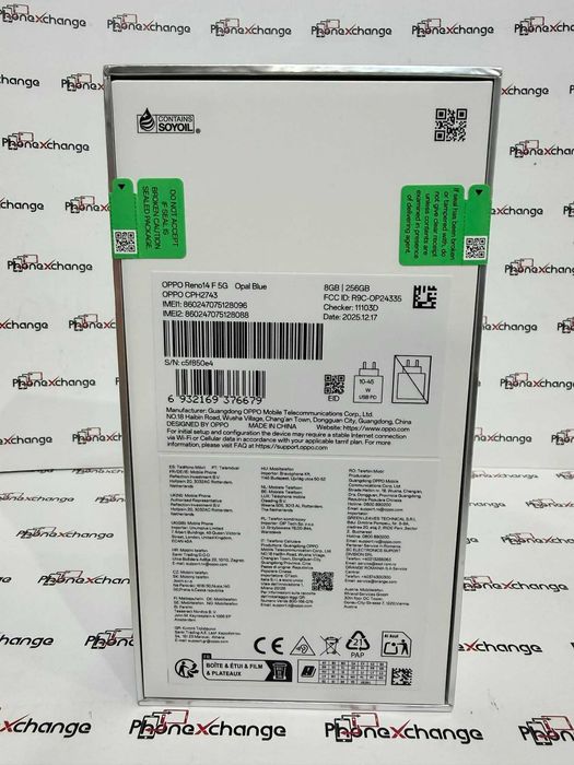 Oppo Reno 14F 5g Opal Blue 256/8GB Sigilat