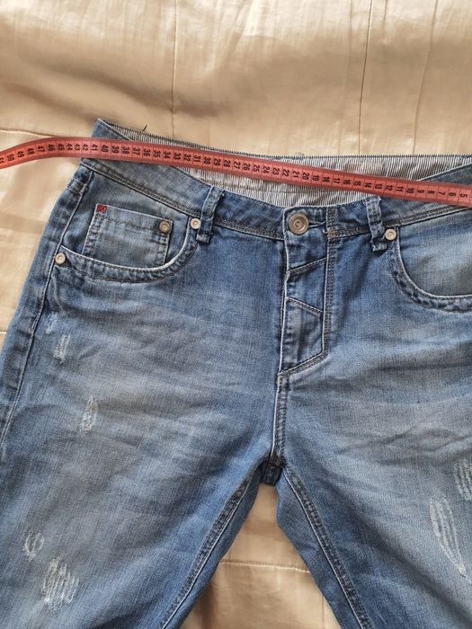 Exe Jeans W30 M pantaloni scurți denim albaștri bărbați casual vară jeans shorts